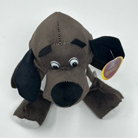 Calplush 2018 Puppy Dog 8" Dark Brown Black White Plush Stuffed Animal with Tags - Picture 5 of 9